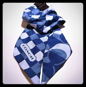 Coach blue ponytail scarf